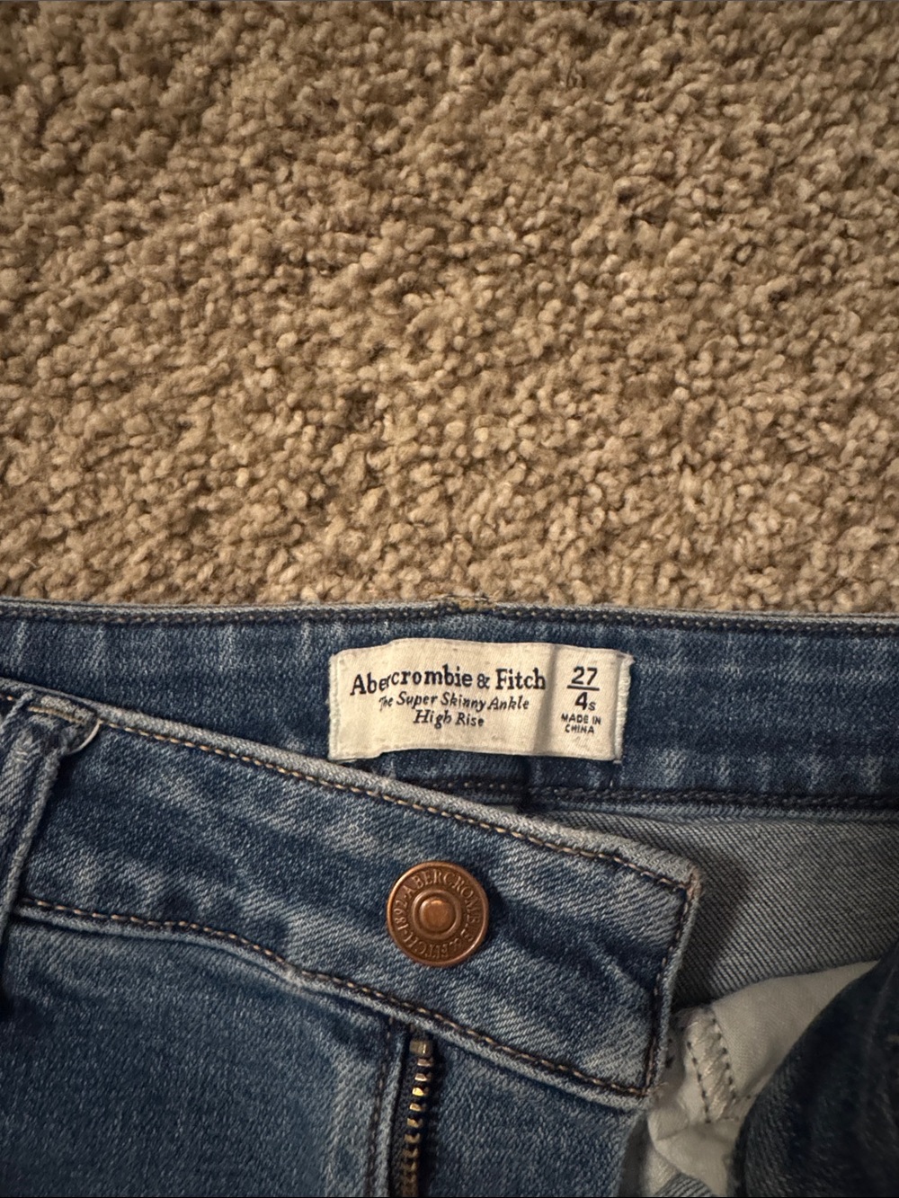 Abercrombie & Fitch Super Skinny Ankle High-Rise Jeans - Picture 2 of 2